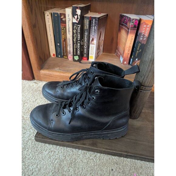 Dr. Martens Men\'s Size 7 Women\'s Size 8 Talib Black Leather Ankle Booties Boots main image 4